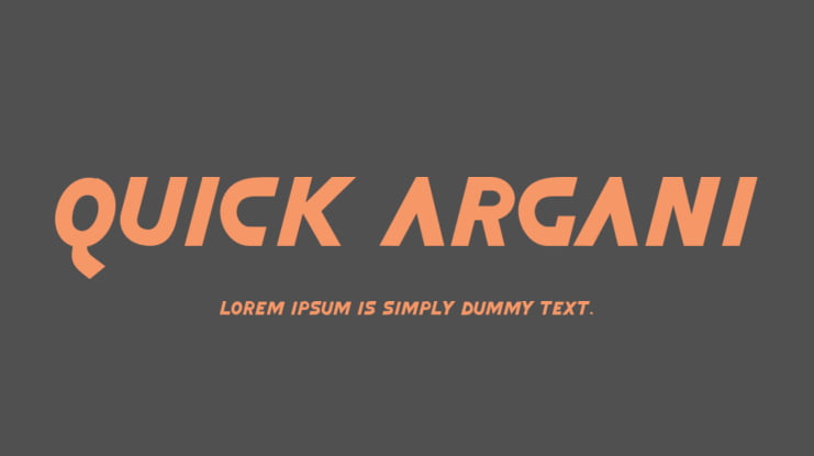 Quick Argani Font