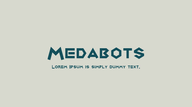 Medabots Font Family