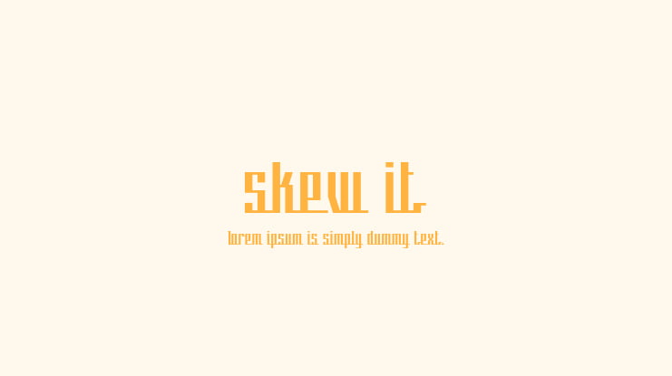 skew it Font