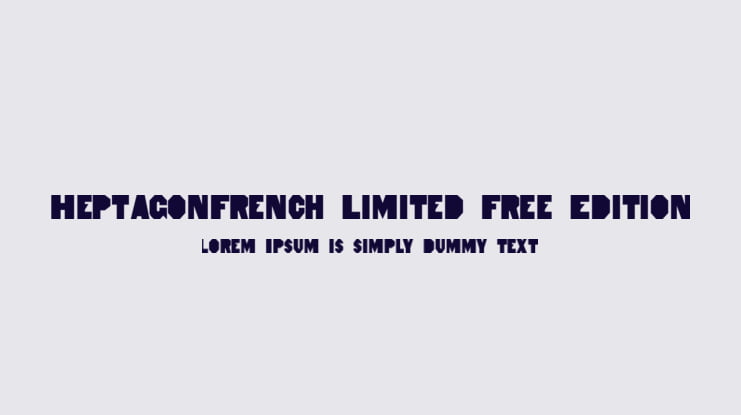 HeptagonFrench Limited Free Edition Font