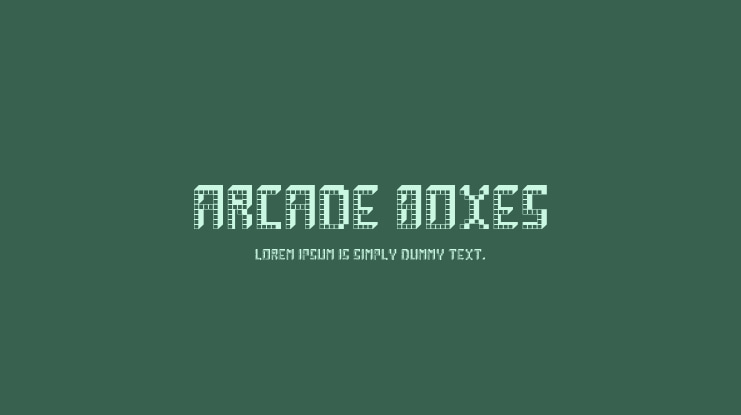 Arcade Boxes Font