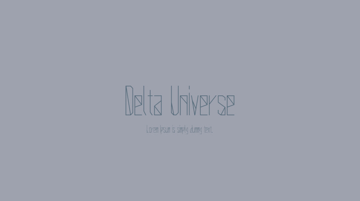 Delta Universe Font