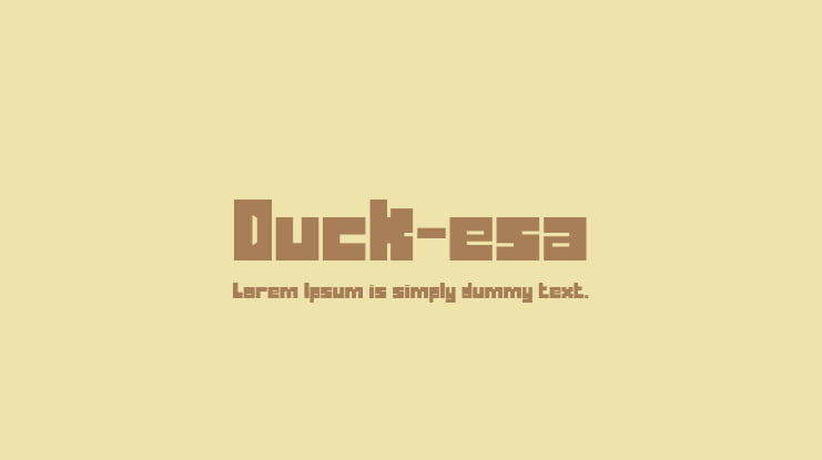 Duck-esa Font