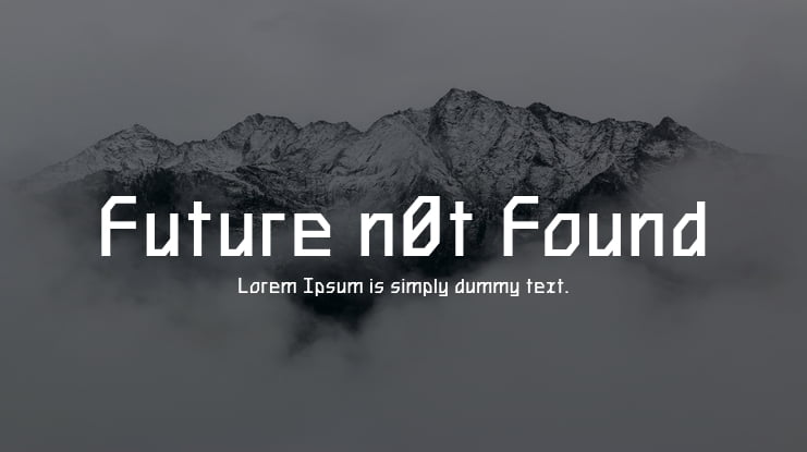 Future n0t Found Font