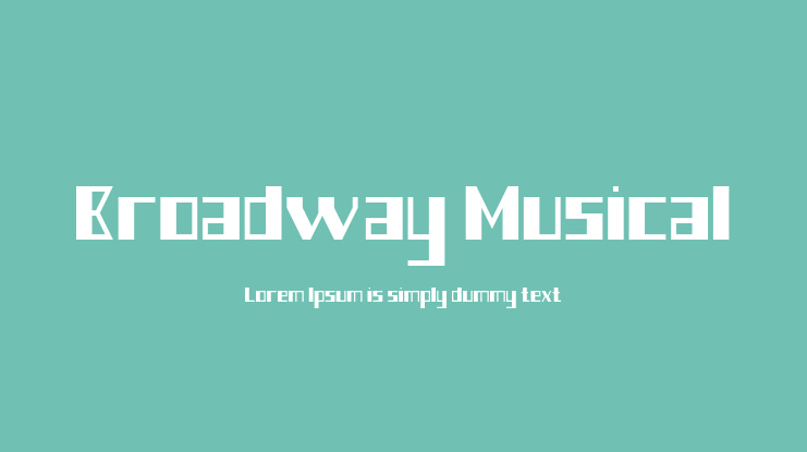 Broadway Musical Font