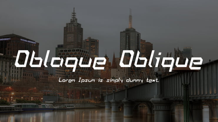 Oblaque Oblique Font