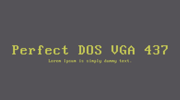 Perfect DOS VGA 437 Font Family