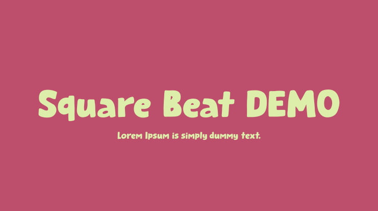 Square Beat DEMO Font