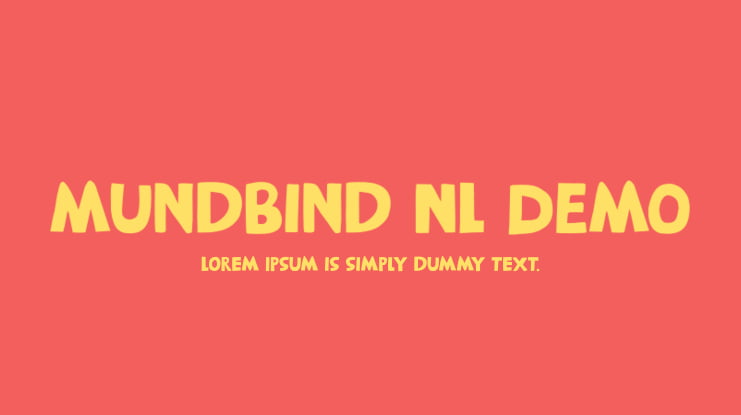 Mundbind NL DEMO Font