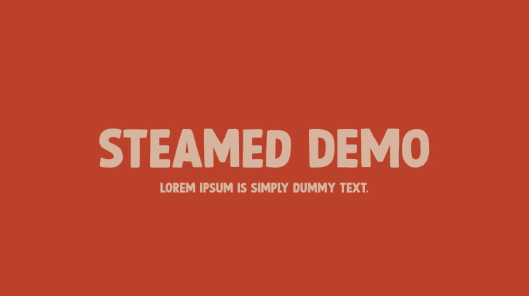 Steamed DEMO Font