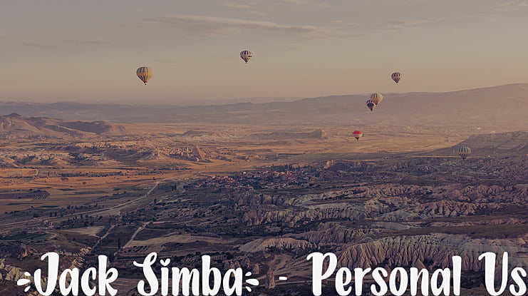 Jack Simba - Personal Use Font