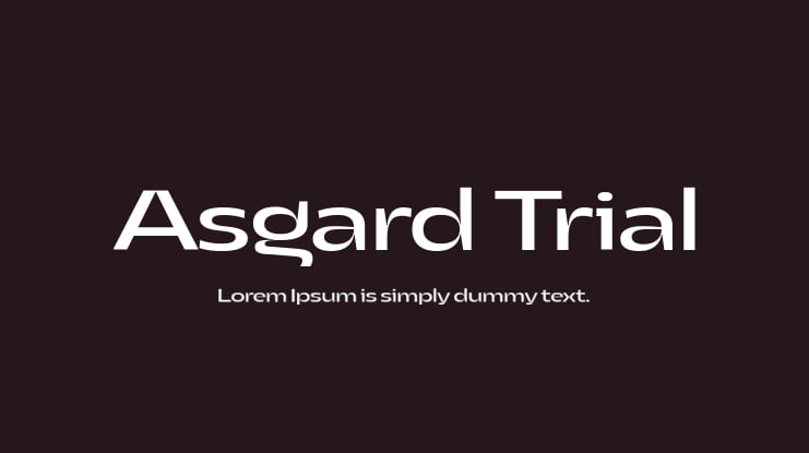 Asgard Trial Font Family