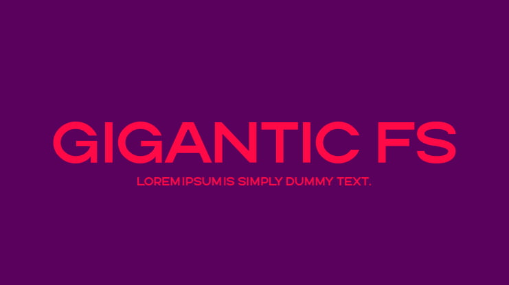 Gigantic FS Font