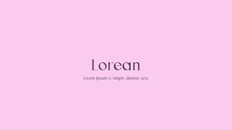 Lorean Font