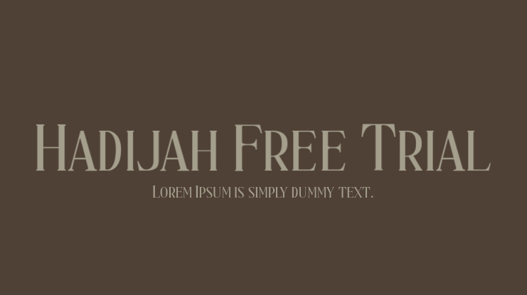 Hadijah Free Trial Font