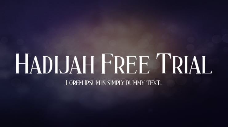 Hadijah Free Trial Font