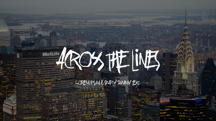 Across the lines Font