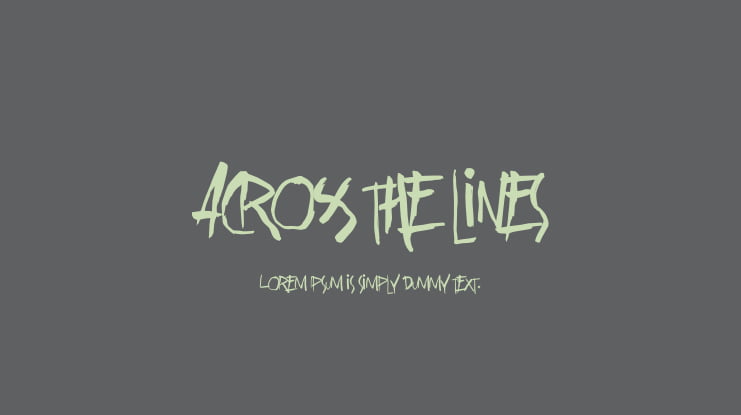 Across the lines Font
