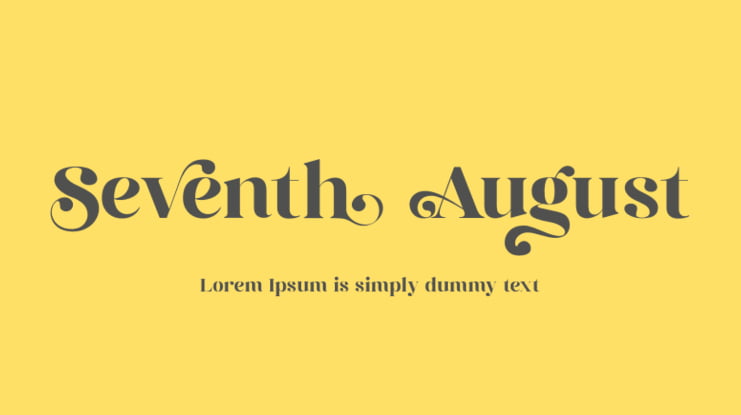 Seventh August Font