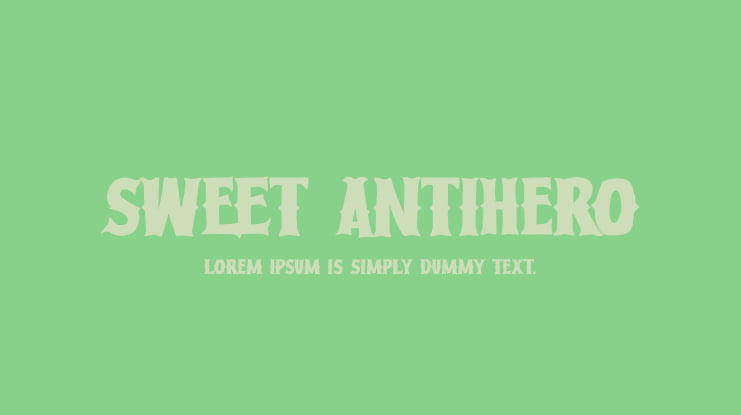Sweet Antihero Font