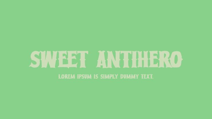 Sweet Antihero Font