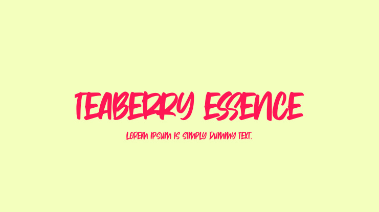 Teaberry Essence Font