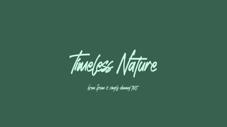Timeless Nature Font