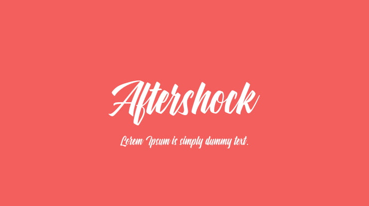 Aftershock Font