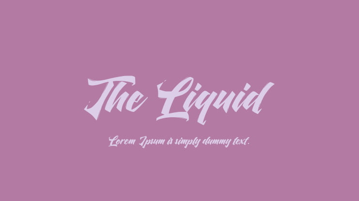 The Liquid Font