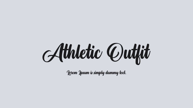 Athletic Outfit Font