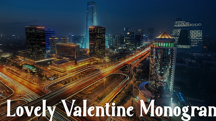 Lovely Valentine Monogram Font Family