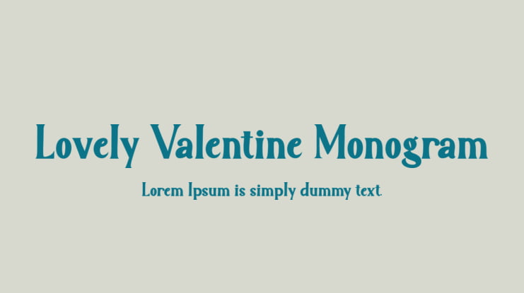 Lovely Valentine Monogram Font Family