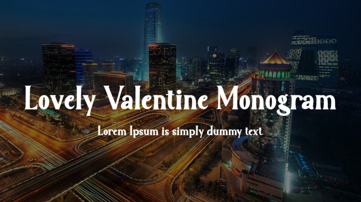 Lovely Valentine Monogram Font Family