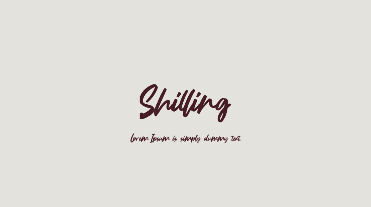 Shilling Font
