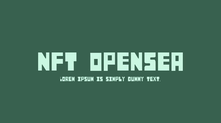 Nft Opensea Font