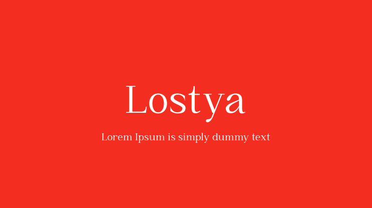 Lostya Font