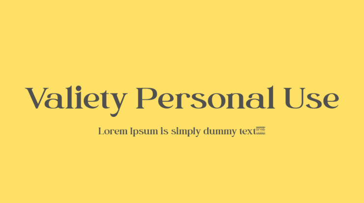 Valiety Personal Use Font