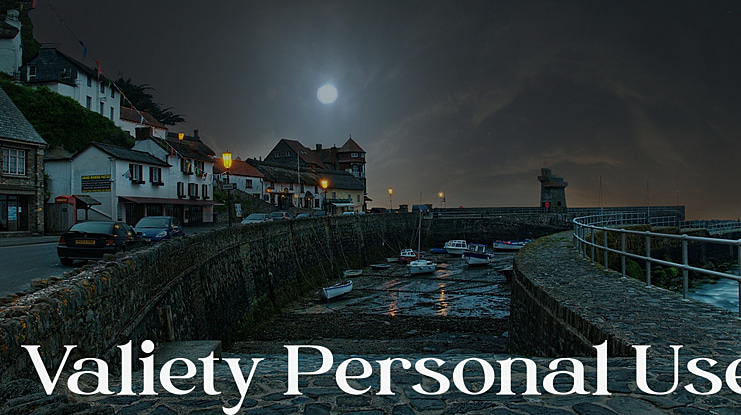 Valiety Personal Use Font