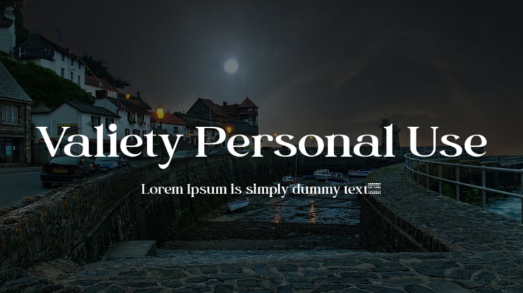 Valiety Personal Use Font