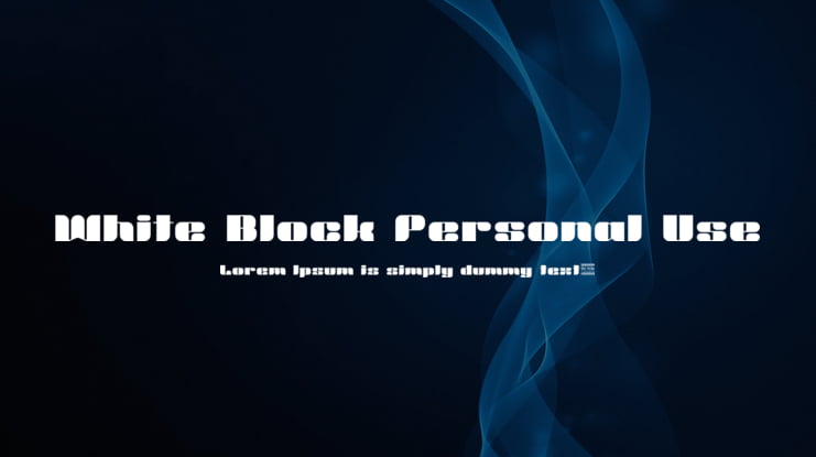 White Block Personal Use Font