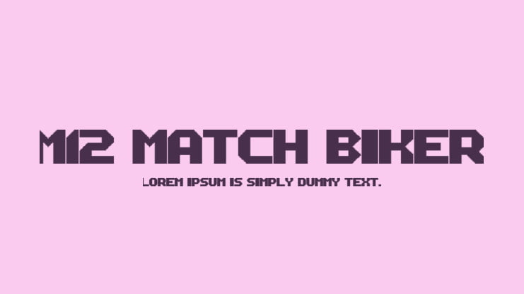 M12 Match Biker Font
