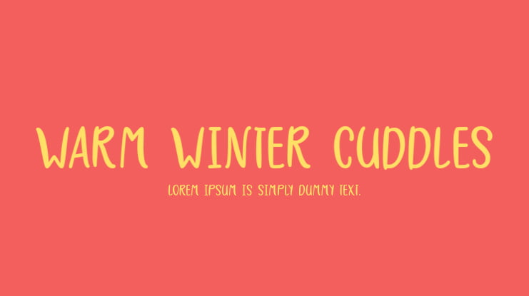 Warm Winter Cuddles Font
