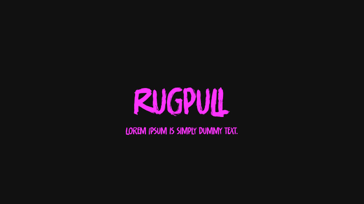 Rugpull Font