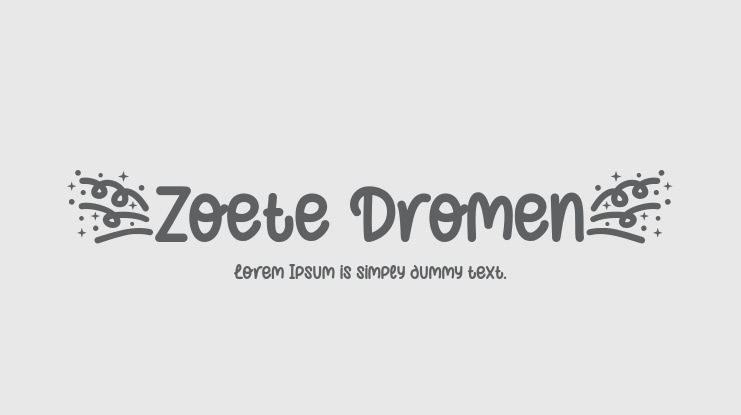 Zoete Dromen Font