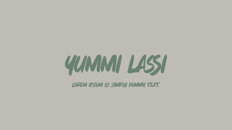 Yummi Lassi Font