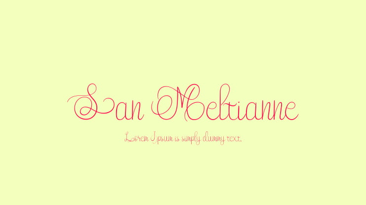San Meltianne Font