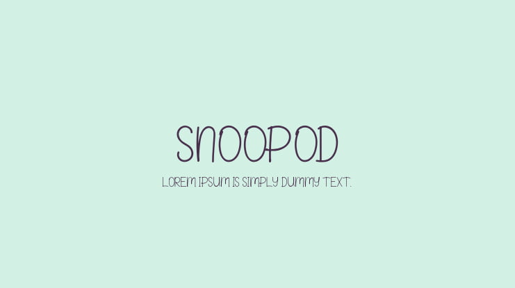 SNOOPOD Font Family