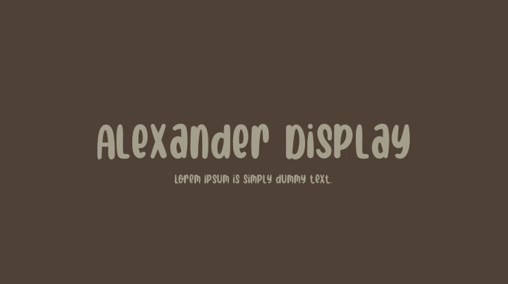 Alexander Display Font