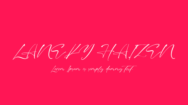 LANEKY HAIZEN Font