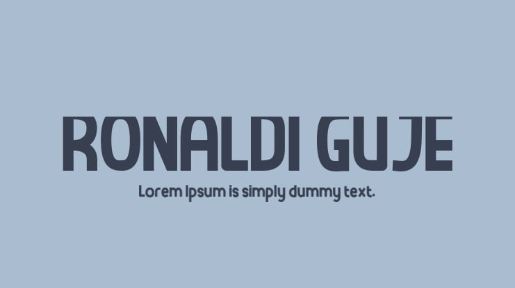RONALDI GUJE Font